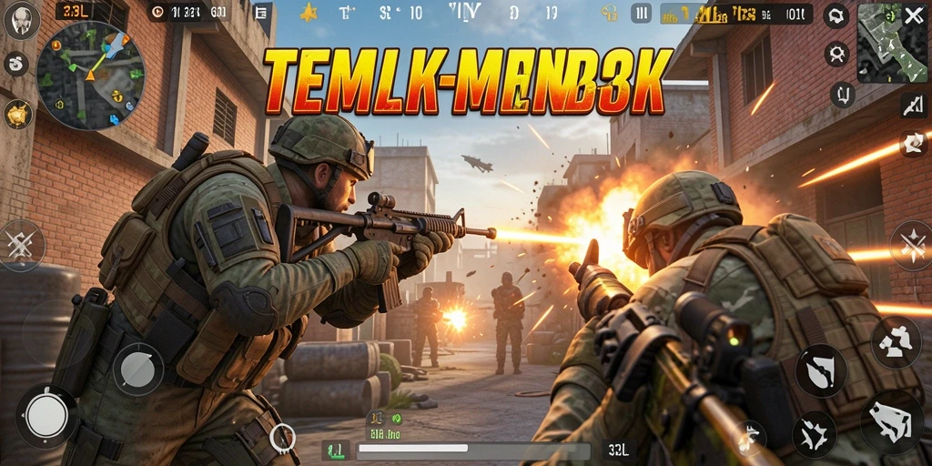 Tampilan gameplay dinamis dalam 33L dengan aksi tembak-menembak yang seru.
