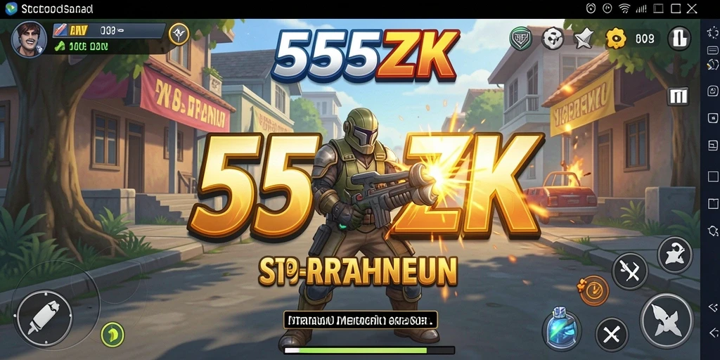 Tampilan menawan dalam gameplay Tower Defense 555ZK.