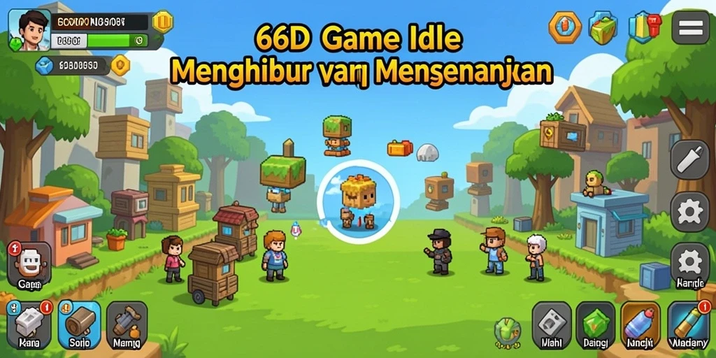 Screenshot gameplay 66D menampilkan mekanisme Idle yang seru dan mengasyikkan.