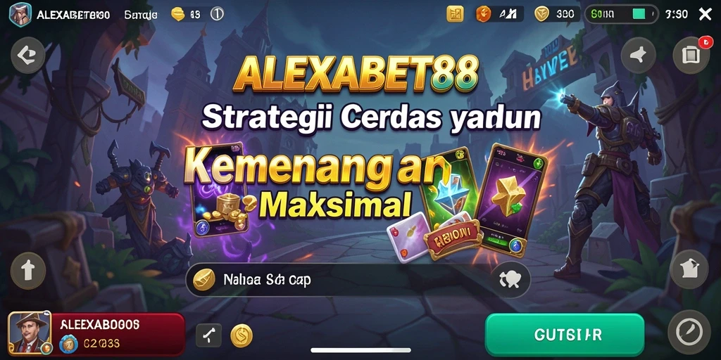 Tampilan gameplay strategi yang mendebarkan di ALEXABET88.