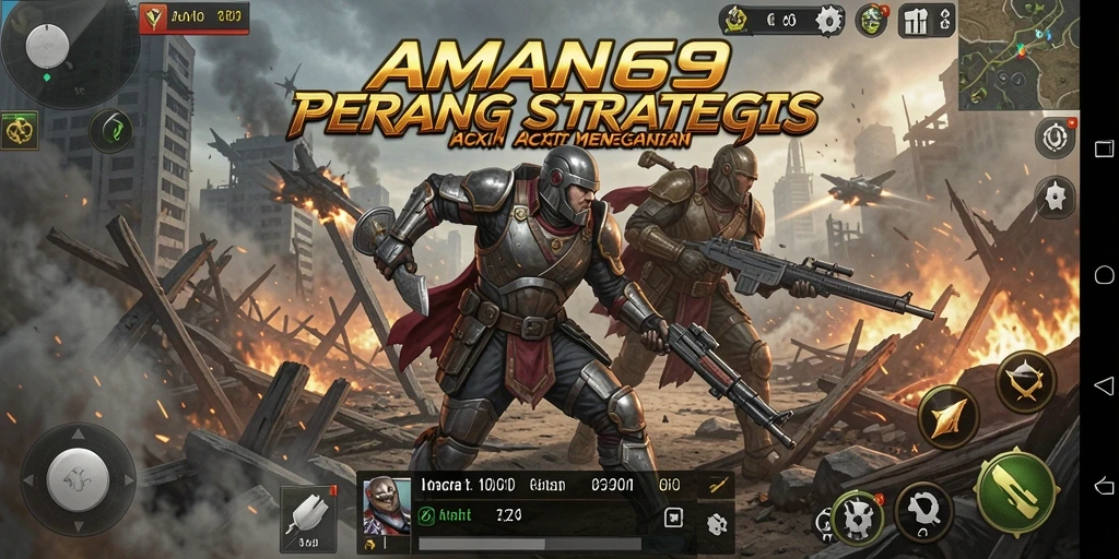 Screenshot utama AMAN69 menampilkan aksi tempur yang mendebarkan.
