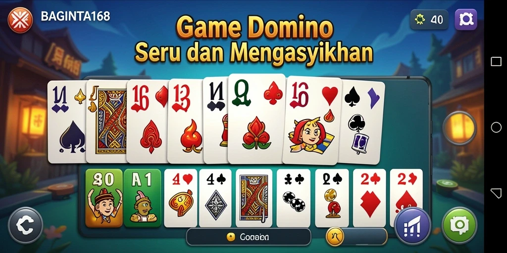 Screenshot gameplay BAGINTA168 yang menampilkan suasana permainan Domino.