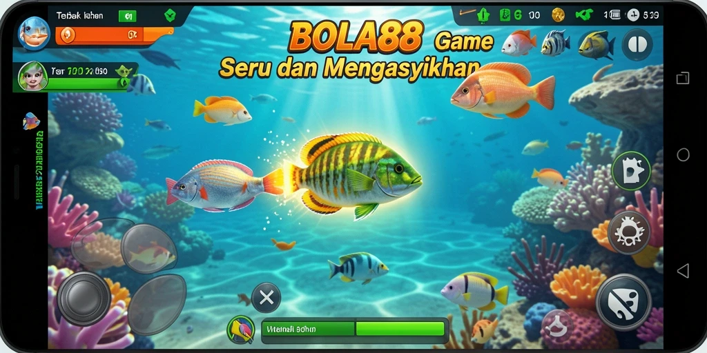 Gameplay seru BOLA88 saat menembak ikan.