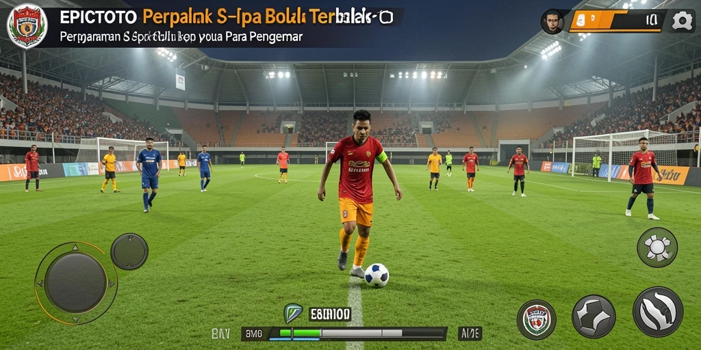 Screenshot gameplay EPICTOTO yang menggambarkan pertandingan seru di lapangan.