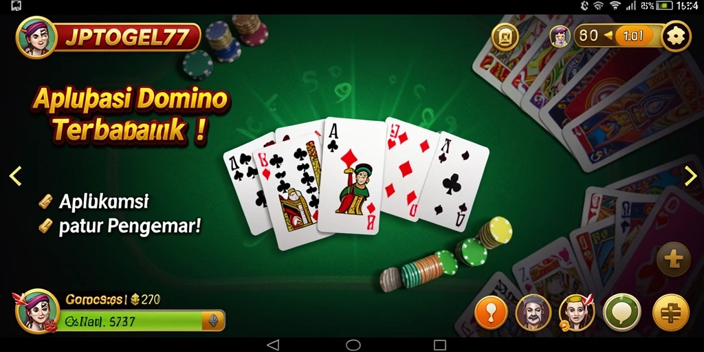 Tampilan gameplay Domino yang seru dan interaktif.
