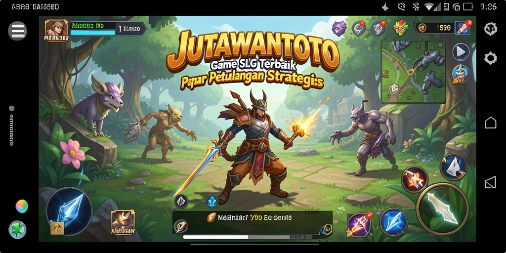 Screenshot utama JUTAWANTOTO menampilkan aksi strategi yang seru.