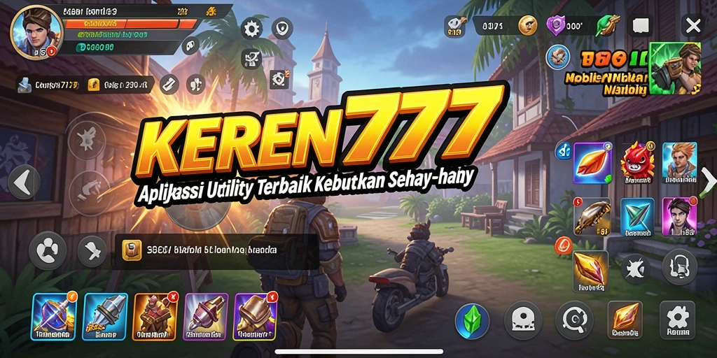 Tampilan utama KEREN777 dengan fitur produktivitasnya yang lengkap.