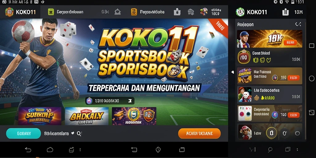 Tampilan screenshot KOKO11 dengan berbagai opsi taruhan olahraga.