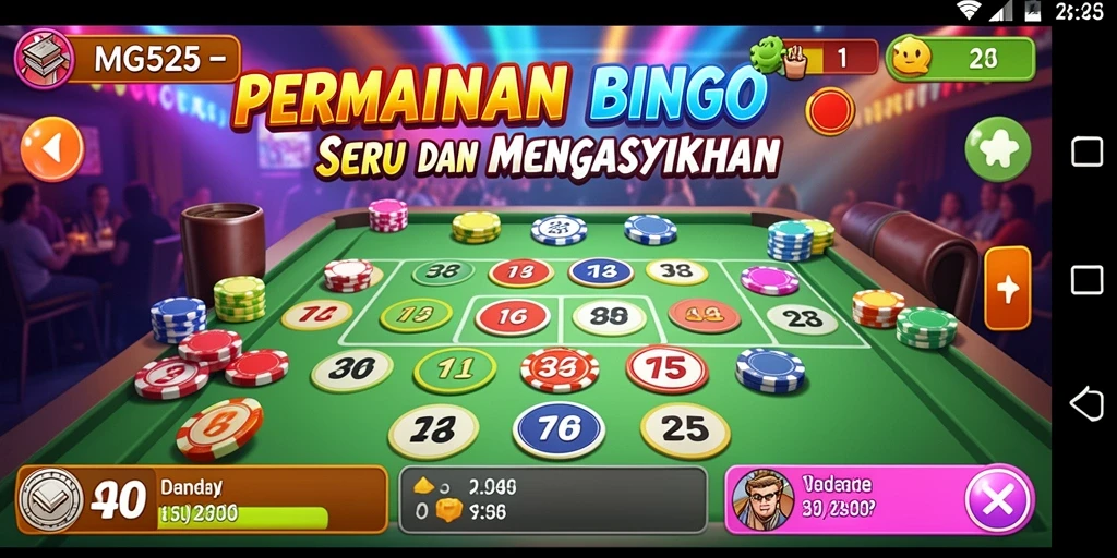 Tampilan gameplay menarik dalam MG525 Bingo.