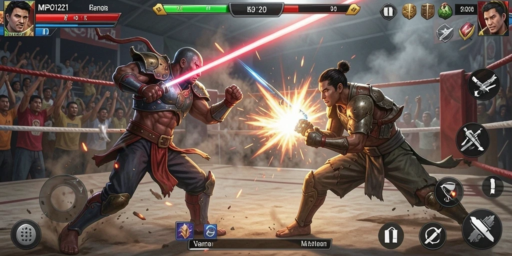 Tampilan gameplay epik dalam pertempuran seru di MPO1221.