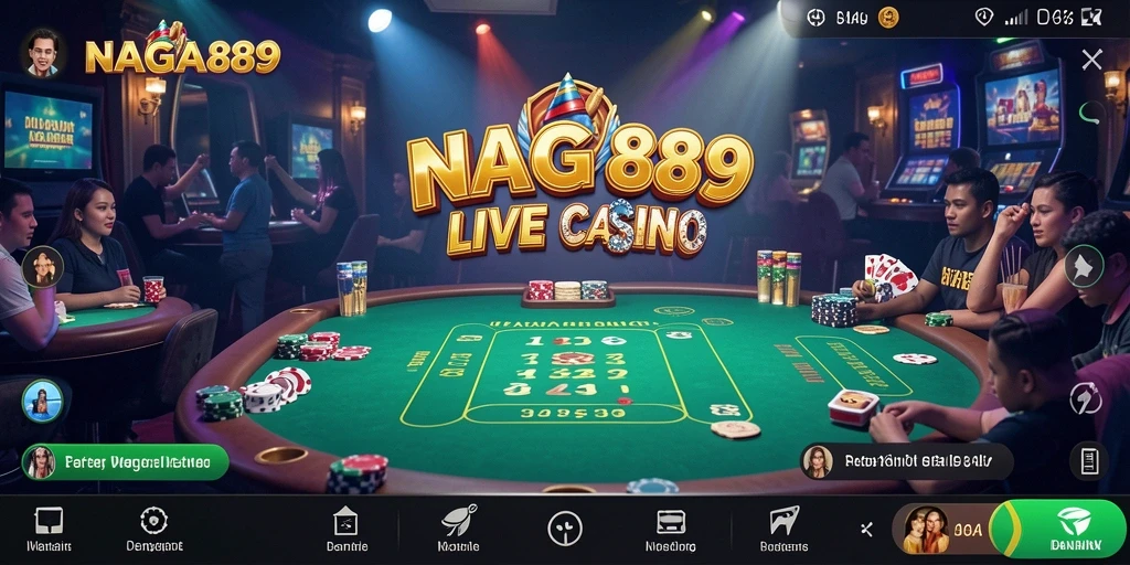 Tampilan gameplay langsung dari NAGA889 dengan dealer profesional.