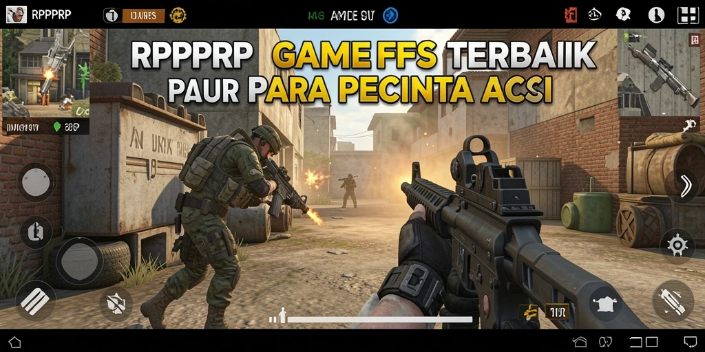 Tangkapan layar menampilkan pertempuran mendebarkan dalam game FPS.