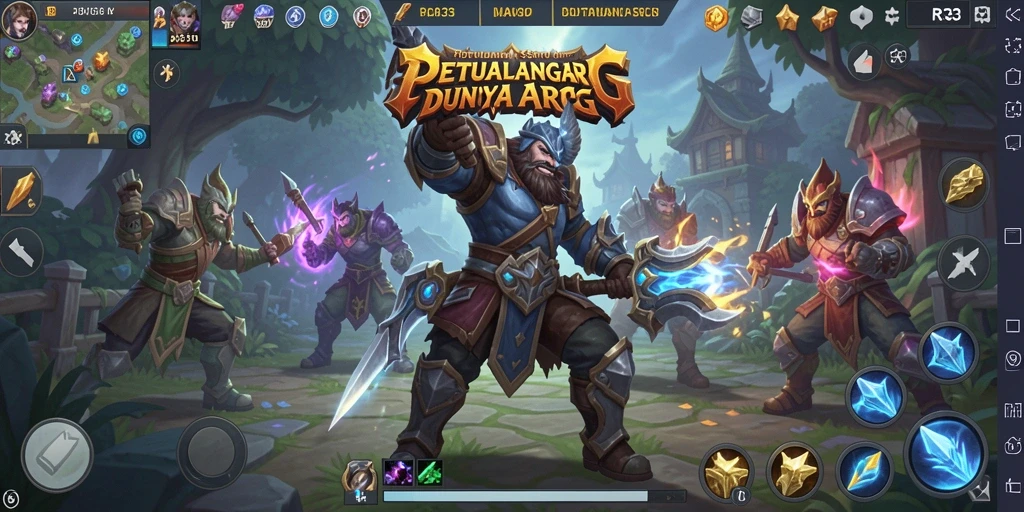 Screenshot gameplay RR33 yang menunjukkan aksi seru dalam pertempuran ARPG.